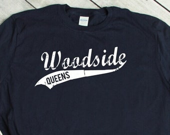Woodside Queens / 61st Street–Woodside / NY T Shirt / NYC Neighborhood / Queens Pride / Vintage Woodside Camiseta unisex