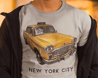 New York City Classic Checker Taxi Cab Big Apple NYC, for fans of the Big Apple and Classic Old New York, Manhattan Souvenir Gift T-Shirt