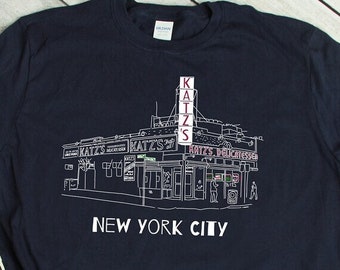 Katz Deli T Shirt / Bagels Shirt / New York City Shirt / Bagels Shirt / New York City Liebhaber Geschenk / Manhattan / Locher East Side