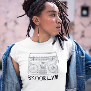 Brooklyn Lover / New York City / Boom Box / Musicien / Hip Pop / Danseur / Old School New Yorker T-shirt unisexe