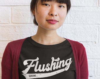 Flushing Queens / New Yorker / NYC Lover Gifts / Camisa de vecindario / Camisas de viaje de Nueva York / Queens Hoods / 7 Train