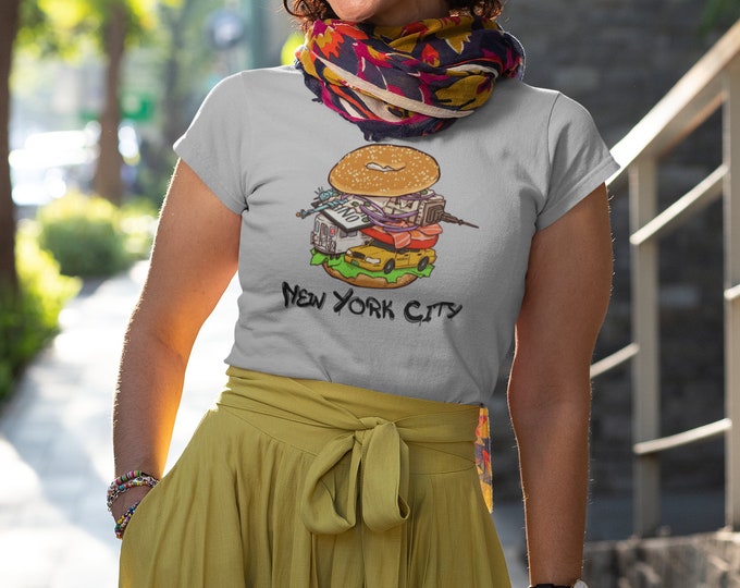 New York City Graffiti Bagel Empire State NYC Short-Sleeve Unisex T-Shirt