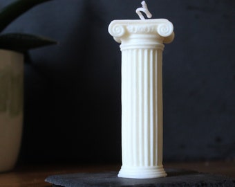 Roman Column Candle | Roman Pillar | Vegan Candle | Highly Scented | 100% Soy | Gift | decorative candle | Handmade | Gift for best friend