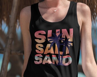 Sun Salt Sand Women&#39;s Tank Top, Salty Tank, Summer Shirt, Vacation Shirt, Summertime Love Summer, Ocean Tank, Sailing Shirt, Beach Tank