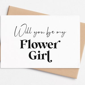 Blumenmädchen Vorschlag Karte, Willst du mein Blumenmädchen sein, Karte für Blumenmädchen, Hochzeitskarte, Brautjungfer Vorschlagskarte, Be my Flower Girl