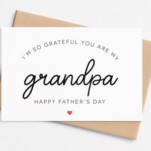 Biglietto per la festa del papà del nonno, così grato per te Biglietto del nonno, Miglior biglietto per la festa del papà del nonno, Regalo per la festa del papà nonno, HFD NONNO GRATO