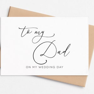 To My Dad on My Wedding Day Cards, To my Dad, Hochzeitstag für meinen Vater, Hochzeitskarte für Schwester, Bruder, Mutter, Großeltern, Hochzeitstag