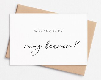 Ring Bearer Proposal Card, Will you be my Ring Bearer, Wedding Card, Wedding Party Proposal Card, Be my RING BEARER