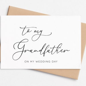 An meinen Großvater an meinen Hochzeitstag Karten, an meinen Großvater, Hochzeitstag an meinen Großvater, Hochzeitskarte für Schwester, Bruder, Papa, Hochzeit