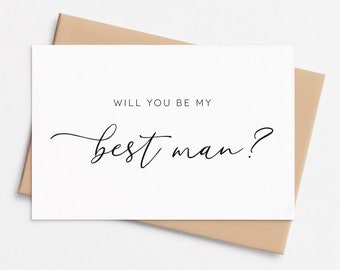 Best Man Proposal Card, Will you be my Bridesman, Card for Best Man, Wedding Card, Wedding Party Proposal Card, Be my Best Man