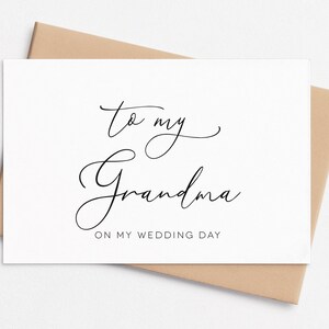 A mi abuela en mis tarjetas del día de la boda, A mi abuela, Día de la boda a mi abuela, Tarjeta de boda para la hermana, hermano, papá, Día de la boda de la abuela