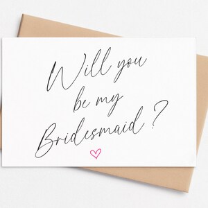 Brautjungfer Vorschlag Karte, Willst du meine Brautjungfer sein, Karte für Brautjungfer, Brautmann Karte, Trauzeugin, Blumenmädchen, Hochzeitstag Karten