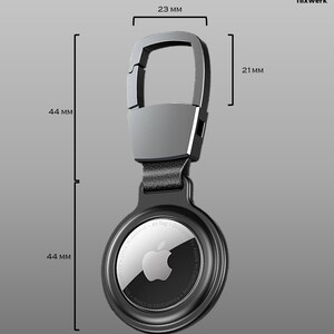 AirTag Schlüsselanhänger aus Metall Schutzhülle Air-Tag Anhänger aus Aluminium mit Schutzfolienset image 6