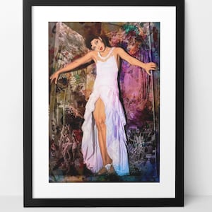 JOSEPHINE BAKER wall art print poster. 1920s black entertainer & silent movie star. Home decor artwork. Harlem Renaissance dancer actress.