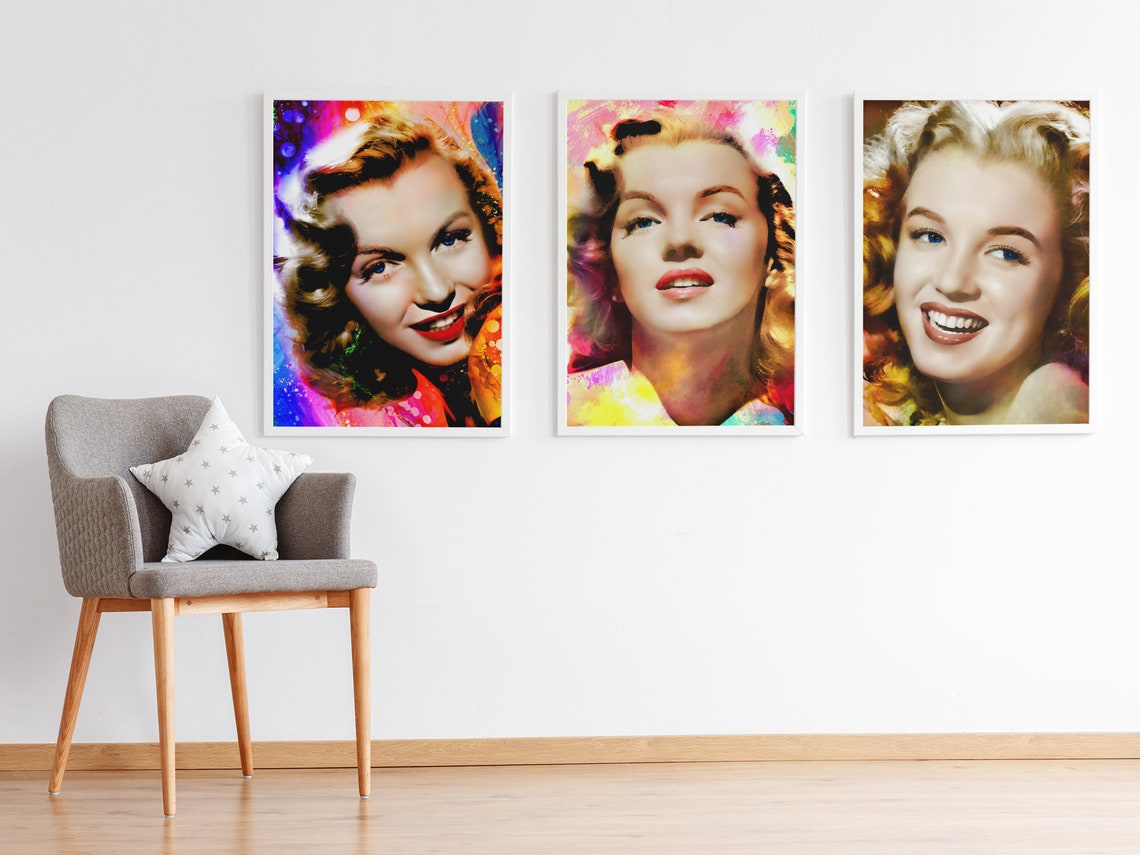 MARILYN MONROE Wall Art Print Poster. 1940s & 1950s Legendary Old ...