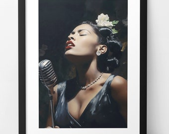 Billie Holiday Poster. Lady Day Sings the Blues Live at Carnegie