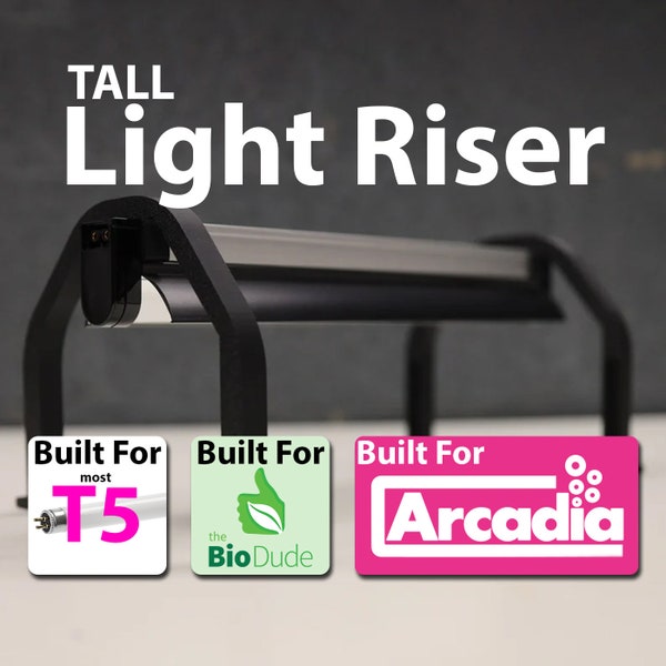 T5 UVB Light Stand for Reptile Terrarium *TALL* (For Arcadia and The Bio Dude Lights)
