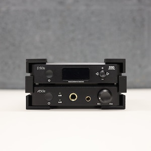 For Topping A50/D50 - Under-Desk Stack Mount for Topping A50, A50S, D50, D50S Amp/DAC | Screws Included, Clip-In Version