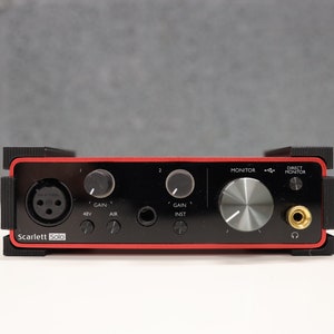 For Focusrite Solo - Under-Desk Mount for Focusrite Solo 4th, 3rd, and 2nd Gen | Screws Included, Clip-In Version