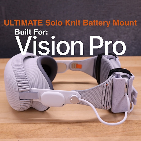 For Apple Vision Pro - ULTIMATE Battery Holder for Solo Knit Pro