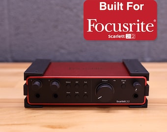 Para Focusrite 2i2 - Soporte para debajo del escritorio para Focusrite Scarlett 2i2 (4.ª generación) / Tornillos incluidos, versión con clip