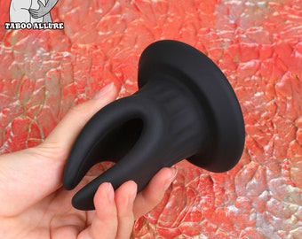 Hollow Butt Plug with Stopper, Silicone Anal Training Plug, Anal Speculum, Anus Dilator, Anal Sex Toy, Butt Plug for Women Men Gay, Mature