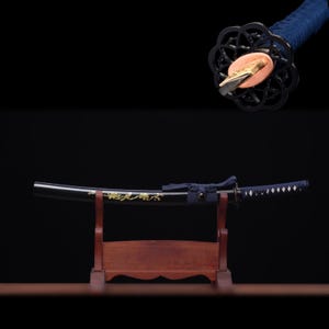 Medium Handmade Samurai Sword Original Design Engraved Totem Fantasy Sword Japanese Samurai Sword Creative Gifts for Boyfriends and Fathers