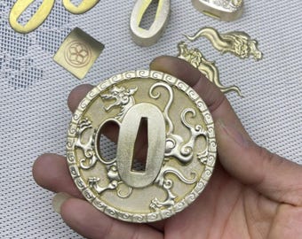 DIY Copper Katana Tsuba Guard: Samurai Sword Accessories
