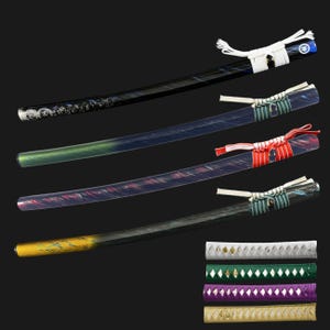 DIY Katana Saya: Speckled Pattern Scabbard with Handle & Cord