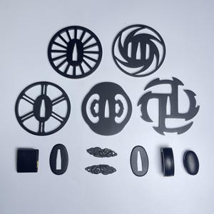 Part 2 DIY Katana Tsuba Iron Tsuba guard Include Habaki Seppa Fuchi Menuki Kashira Handmade Japanese Samurai Sword Accessories