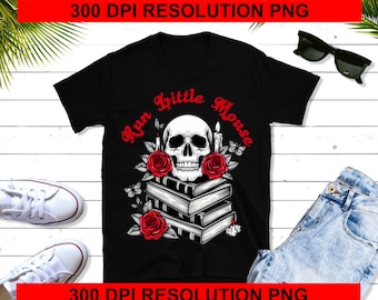 Run Little Mouse Skull & Books Digital Download: JPG PNG PDF Files