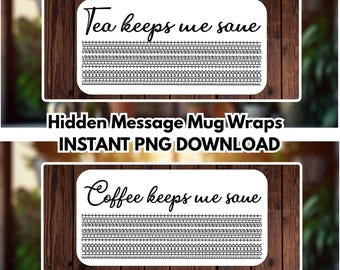 Mok met grappig verborgen bericht, png-bestand: koffie en thee-sublimatieontwerp (digitale download)