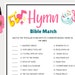Bible Games, Bible Hymn Match Game, Women's Ministry Games, Bible Games Printable, Bible Trivia ...