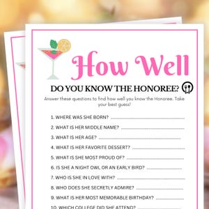 Giochi per il brunch, Quanto conosci bene la persona che hai in onore?, Giochi per il brunch, Giochi per il brunch di compleanno, Brunch per il ministero femminile, Gioco per il brunch dell&#39;addio al nubilato