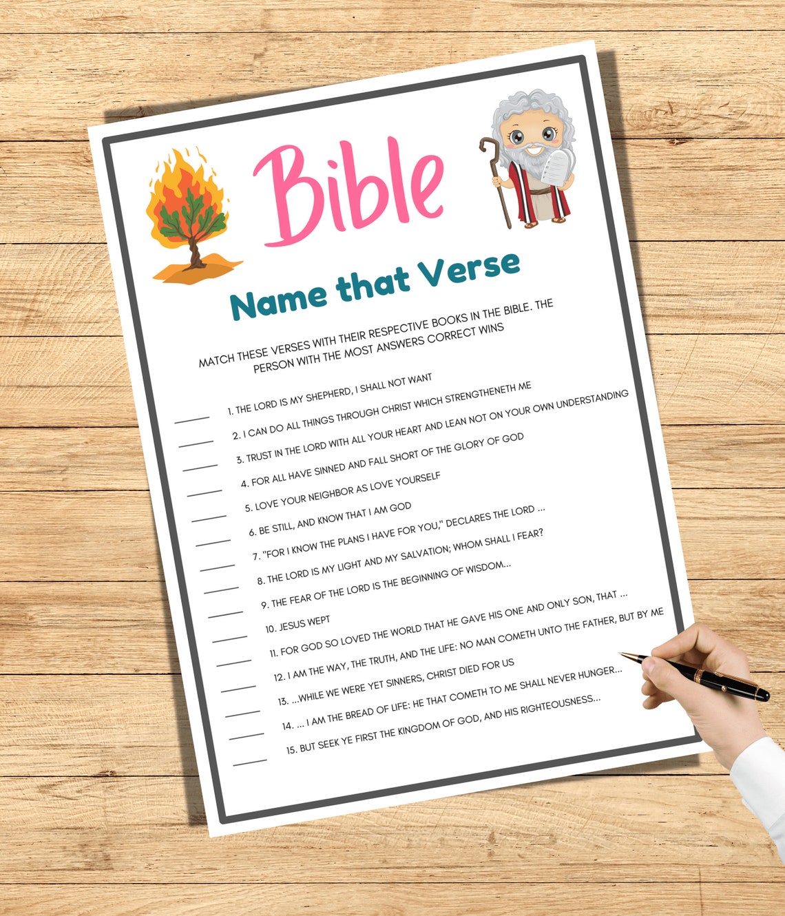 Bible Games, Name That Verse Game, Bible Games Printable, Women's ...