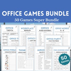 Office Games Bundle, 50 Games Super Bundle, Office Party Games, Team Building Games, Workplace Games, Work Party Games, Staff Appreciation
