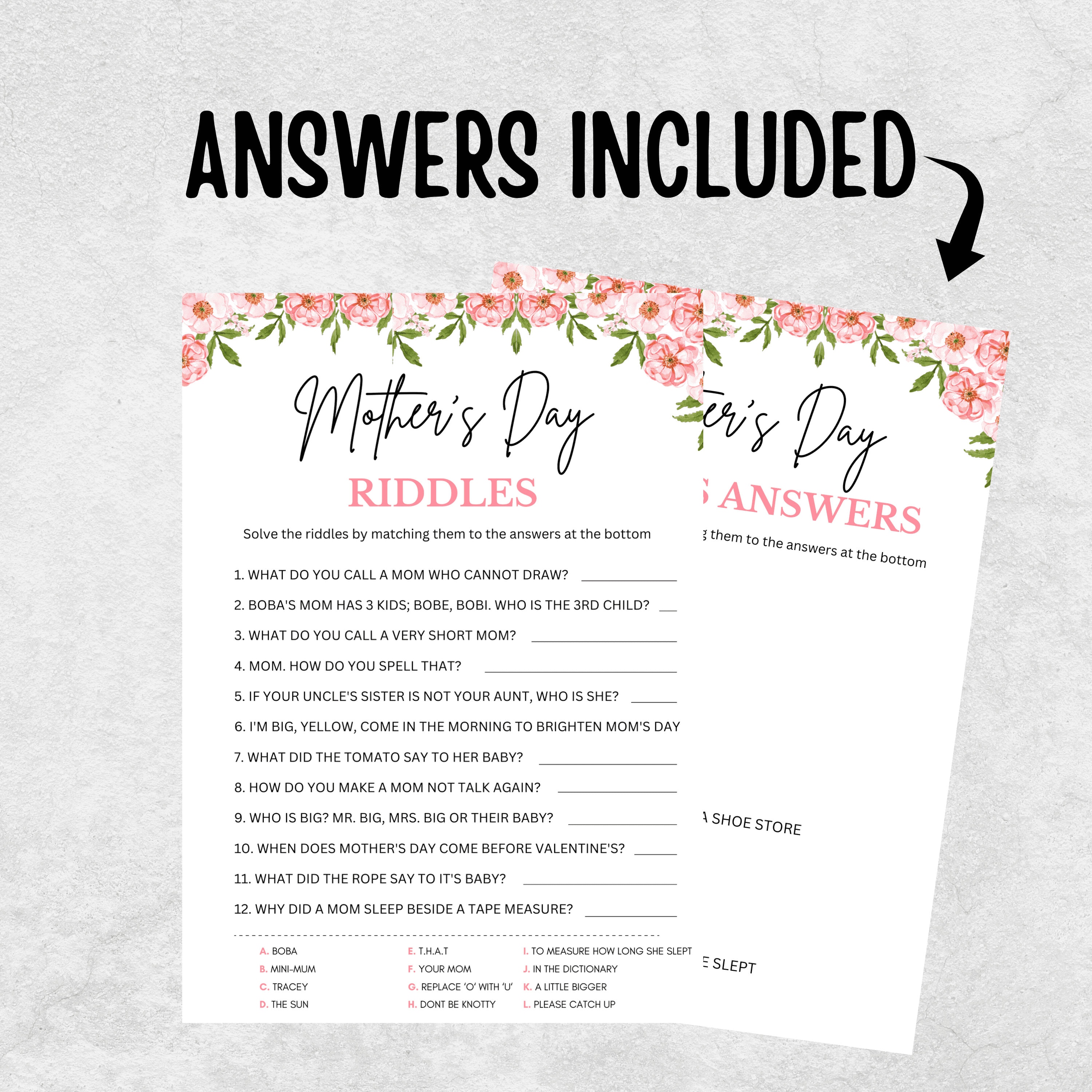 Mothers Day Trivia, Riddles for Kids, Adults, Family Games Night ...