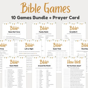 Bible Games, Gold Bible Games Bundle, Jesus Disciples Games, Women&#39;s Ministry Games, Bible Games for Kids, Sunday School Games, Bible Study