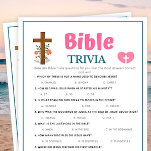 Bible Trivia, Bible Games Printable, Bible Party Games, Women&#39;s Ministry Games, Family Bible Games for Kids, Bible Games for Adults