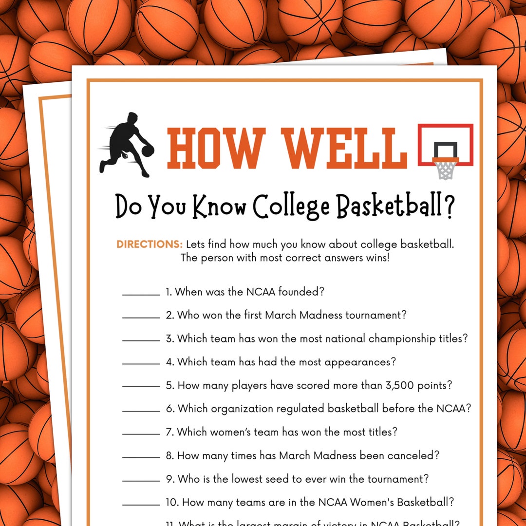 How Well Do You Know College Basketball, March Madness Games, College
