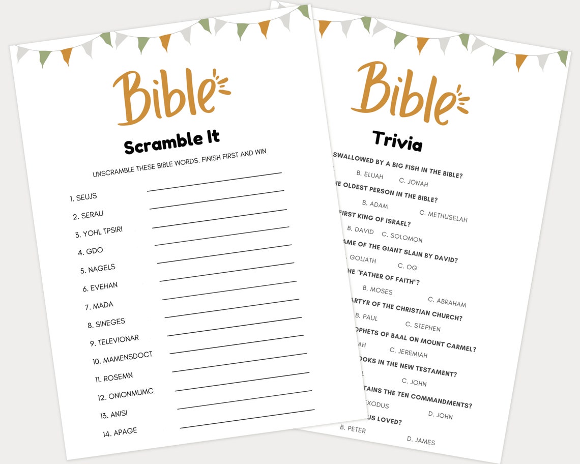 Printable Bible Games, Bible Study Games, Bible Games for Family ...