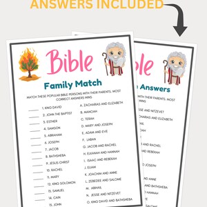 Bible Games, Bible Family Match Game, Bible Games Printable, Womens ...