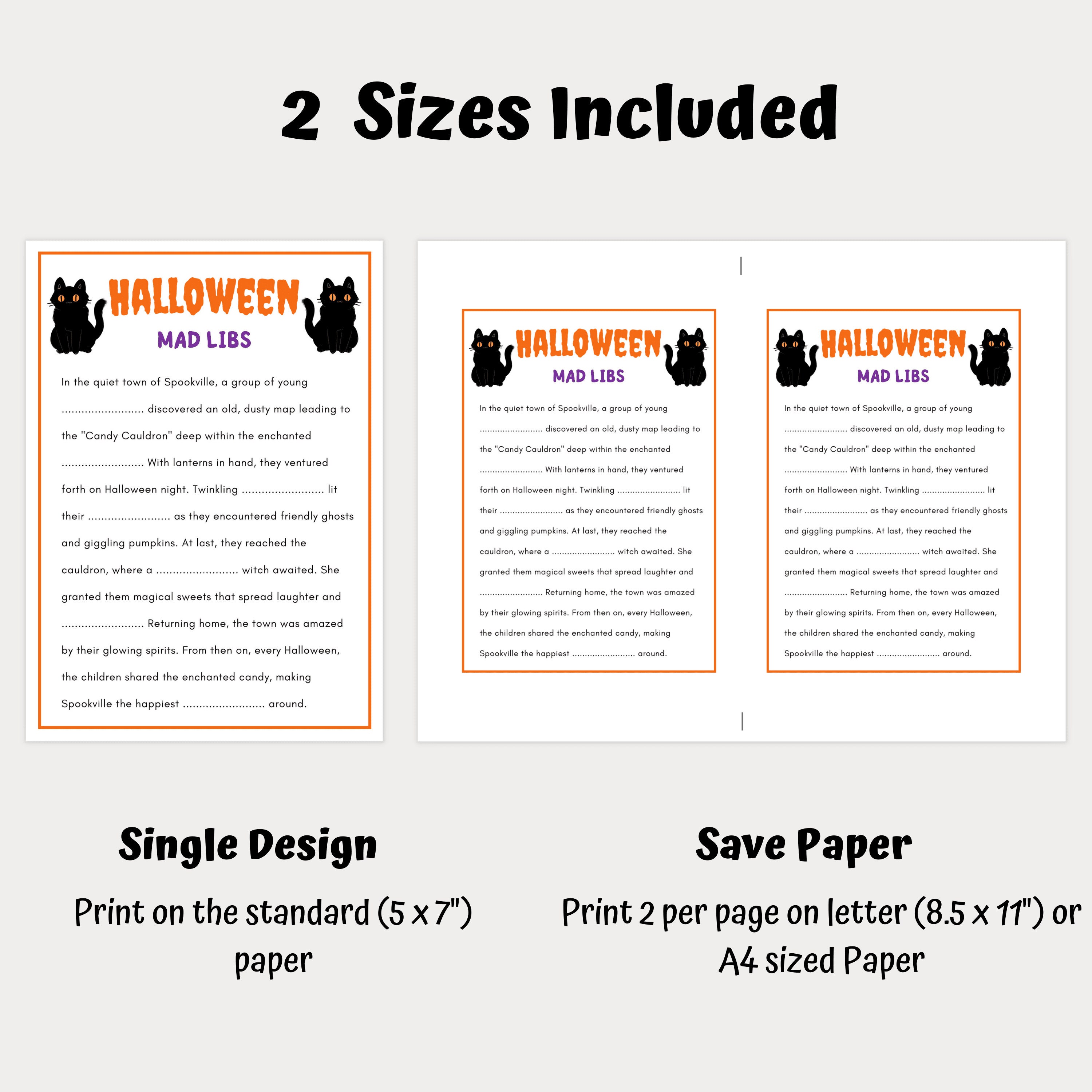 Halloween Mad Libs for Kids, Printable Mad Libs, Autumn Mad Libs, Mad ...