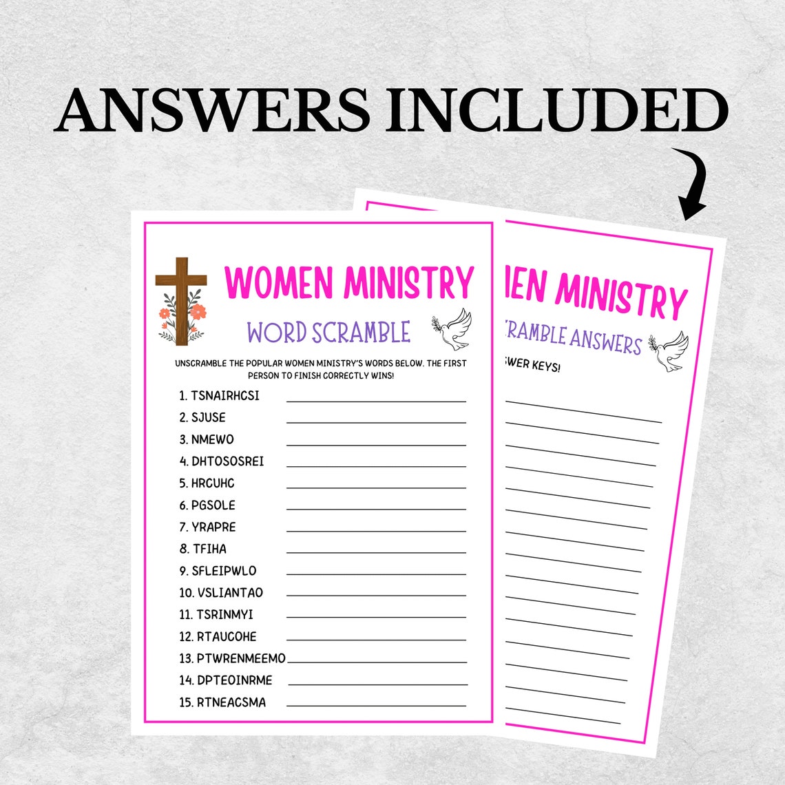 Women ministry games word scramble women s ministry party games