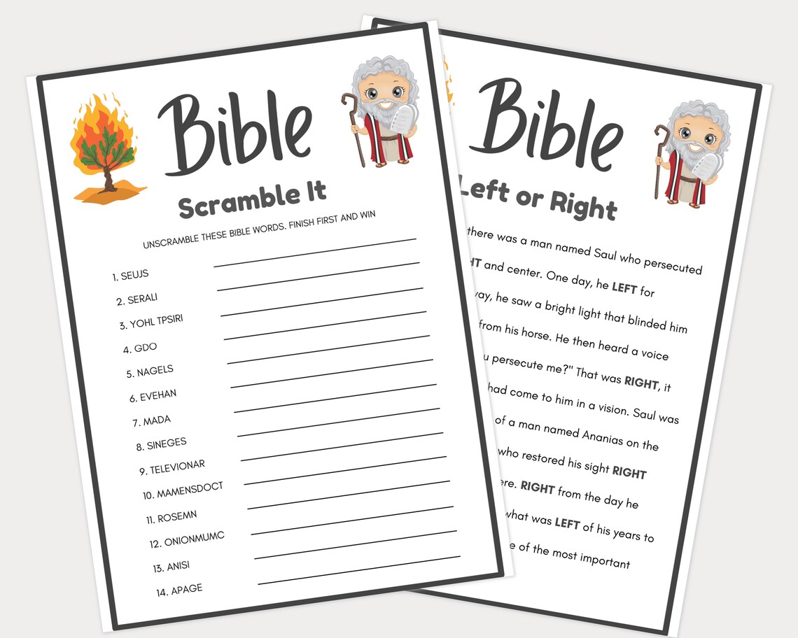 Bible Games Printable, Bible Games for Kids, Bible Games for Adults ...