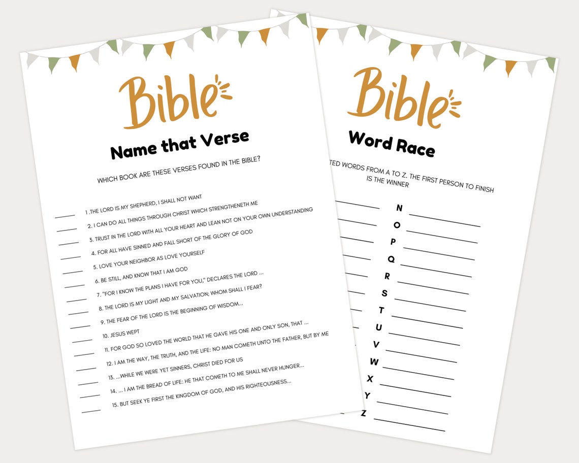 Printable Bible Games Bible Study Games Bible (Instant Download) Etsy