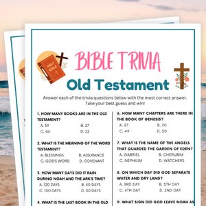 Bible Games, Old Testament Trivia, Bible Games for Kids, Adults Bible Games Printable, Women&#39;s Ministry Games, Christian Fellowship Games