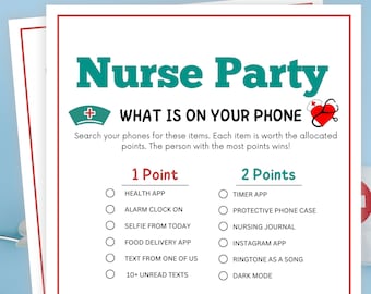 Nurse Games, What is On Your Phone, Nurse Party Games, Nurse Graduation, Nurse Retirement, Nurses Appreciation Week, Nursing School Games
