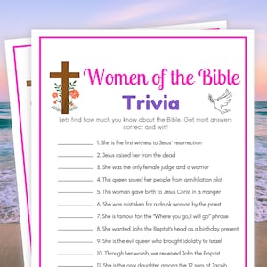 Bibelspiele, Frauen der Bibel Trivia, Frauen Pastoral Spiele, Frauen Gilde Spiele, Frauen Retreat Spiele, Bibelstudienspiele, Bibel Trivia