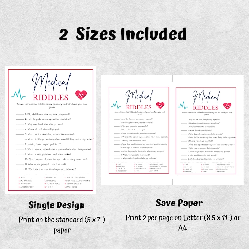 Medical Games, Riddles, Medical Trivia, Medical Party Games, Nurse ...